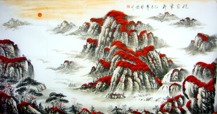 重彩山水