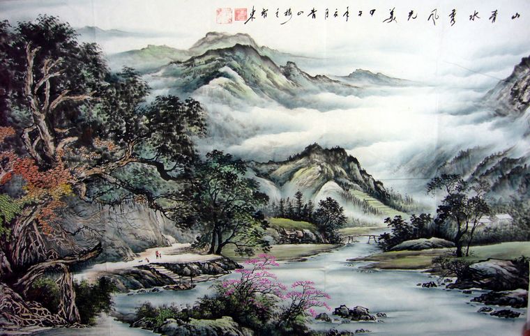 八尺精彩国画山水