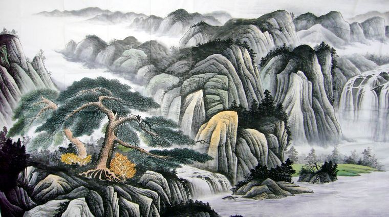 巨幅国画山水画